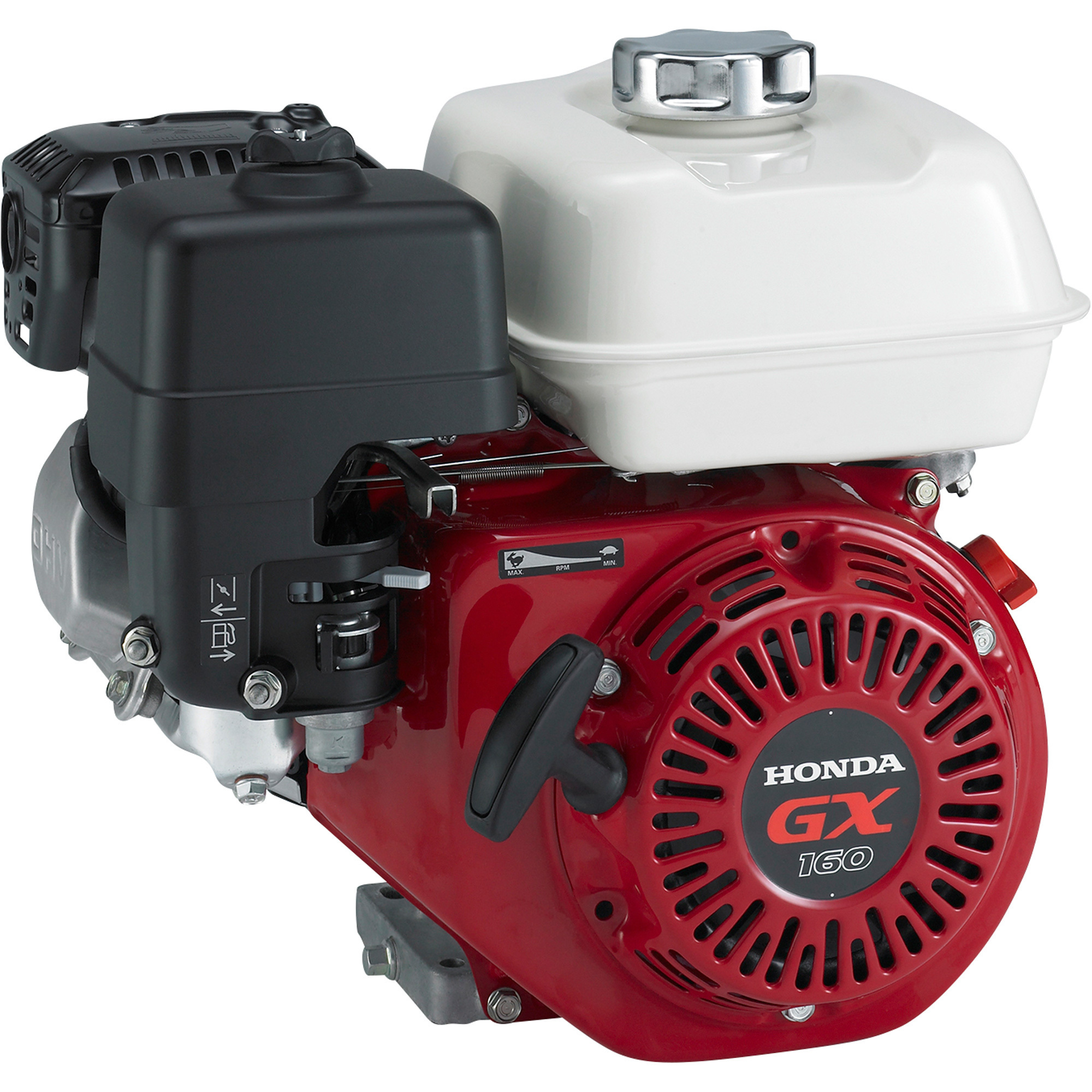 Honda Engines, HONDA 163CC HONDA OIL BATH A/C, Engine Displacement 163 cc, Engine Type GX Series OHV Commercial-duty, Shaft Diameter 3/4 in, Model# GX160UT2XQA2